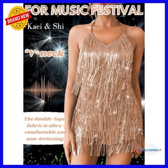 Sparkly Sequin Fringe Romper Jumpsuit for Kids Birthday Party Outfit - Picture 6 of 8
